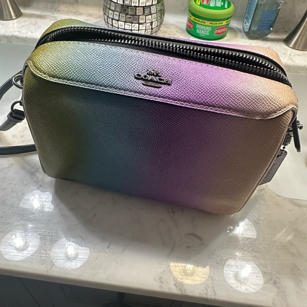 Coach Mini Bennett purse- ombré rainbow